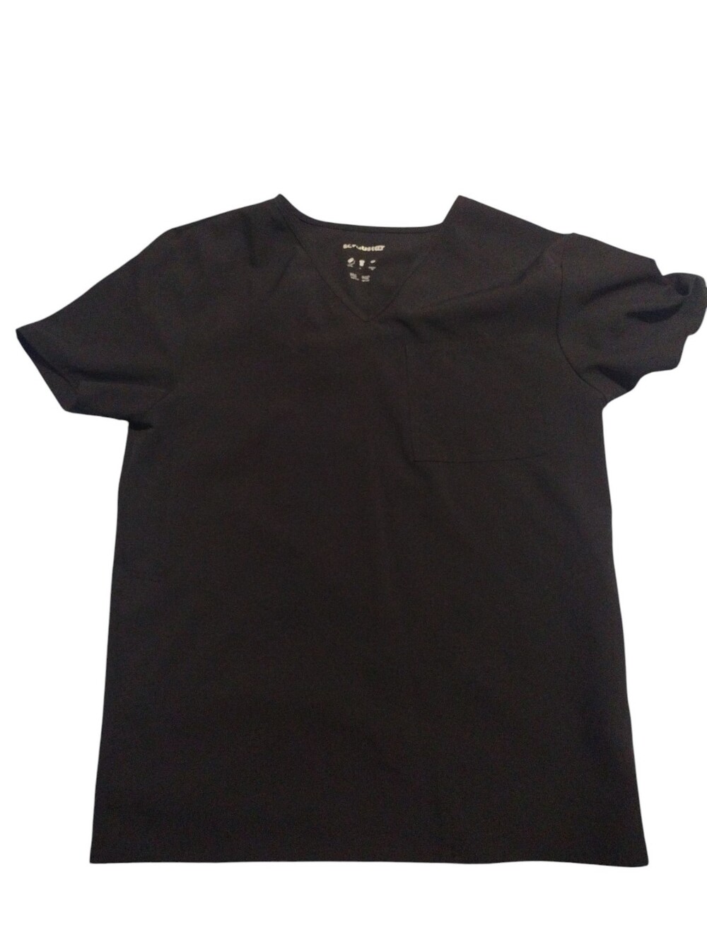 Men Or Women 2 Scrub Black Medical Scrub Top with V-Neck